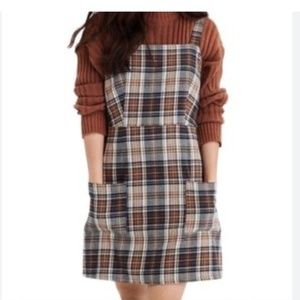 American Eagle Plaid Mini Dress with Pockets
